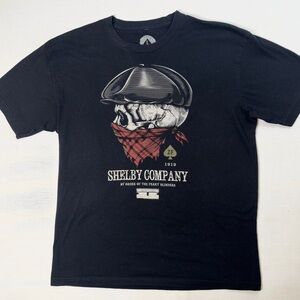 Zero Foxtrot "Shelby Company" Men's Black Graphic Print T-Shirt Men’s Size L